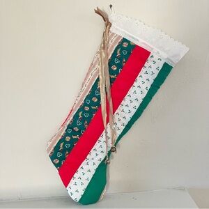 🎁5/$25 Vintage Handmade Quilted Christmas Stocking